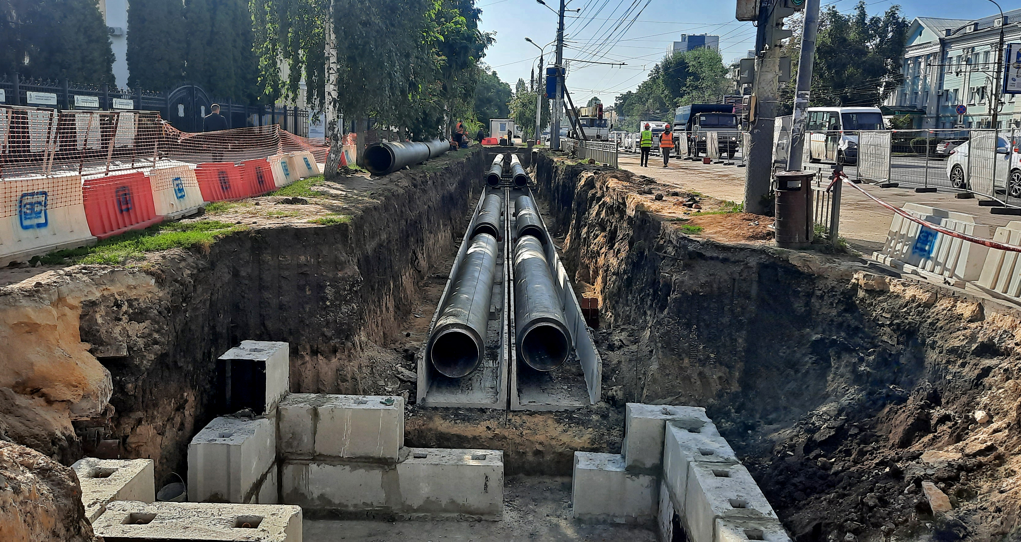 На ул. 20-летия Октября «Квадра» заменит 350 метров магистрального трубопровода в Воронеже